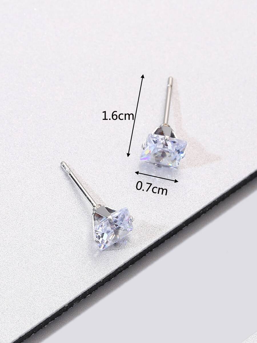 Pendientes cuadrados para hombre