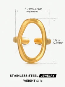 Anillo de acero inoxidable vintage