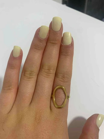 Anillo de acero inoxidable vintage