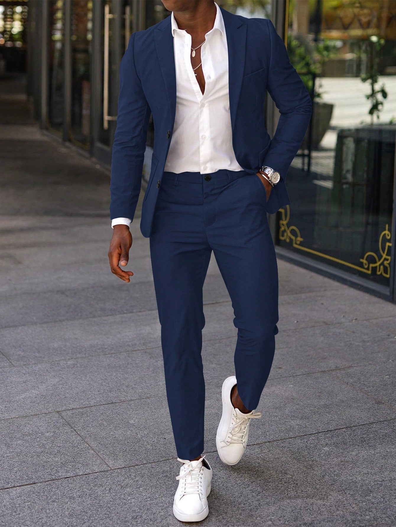 Conjunto de chaqueta y pantalones de traje casual