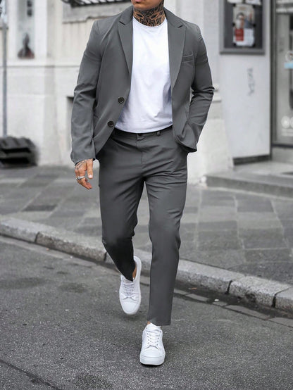 Conjunto de chaqueta y pantalones de traje casual