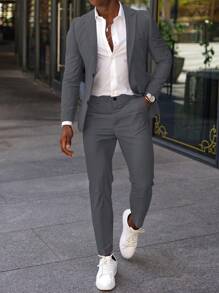 Conjunto de chaqueta y pantalones de traje casual