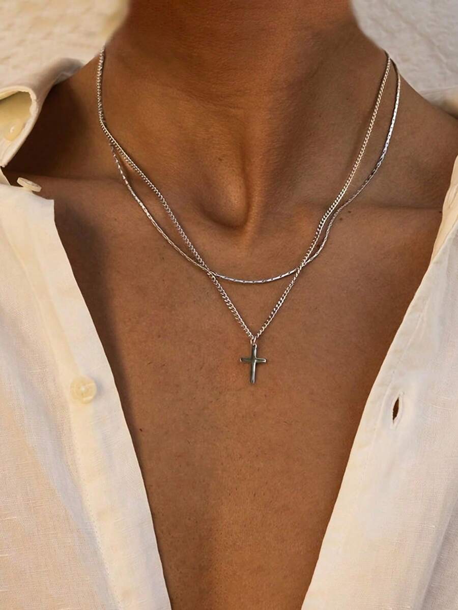 colgante de cruz para hombre