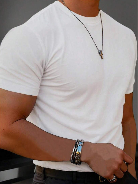 Camiseta básica manga corta para hombre