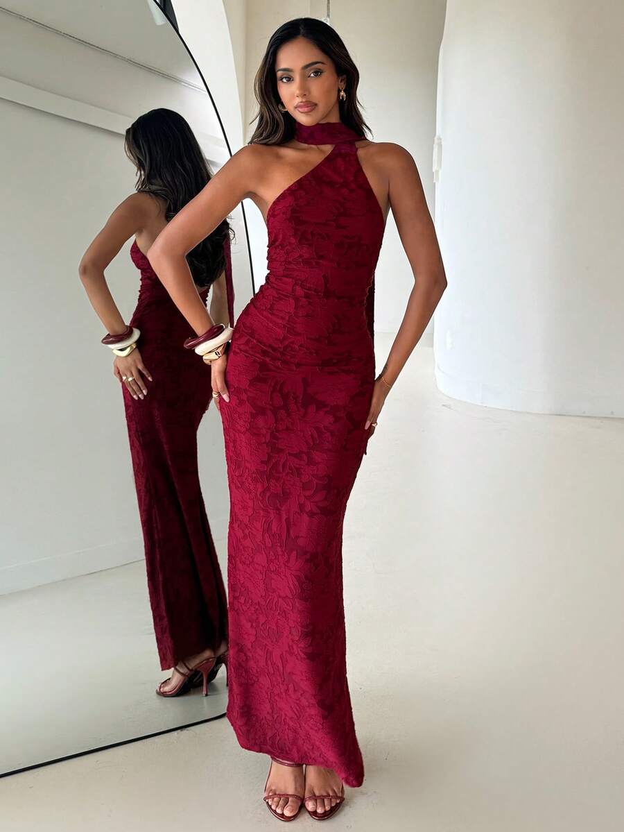 Vestido Ajustado Elegante de Cuello Corbata