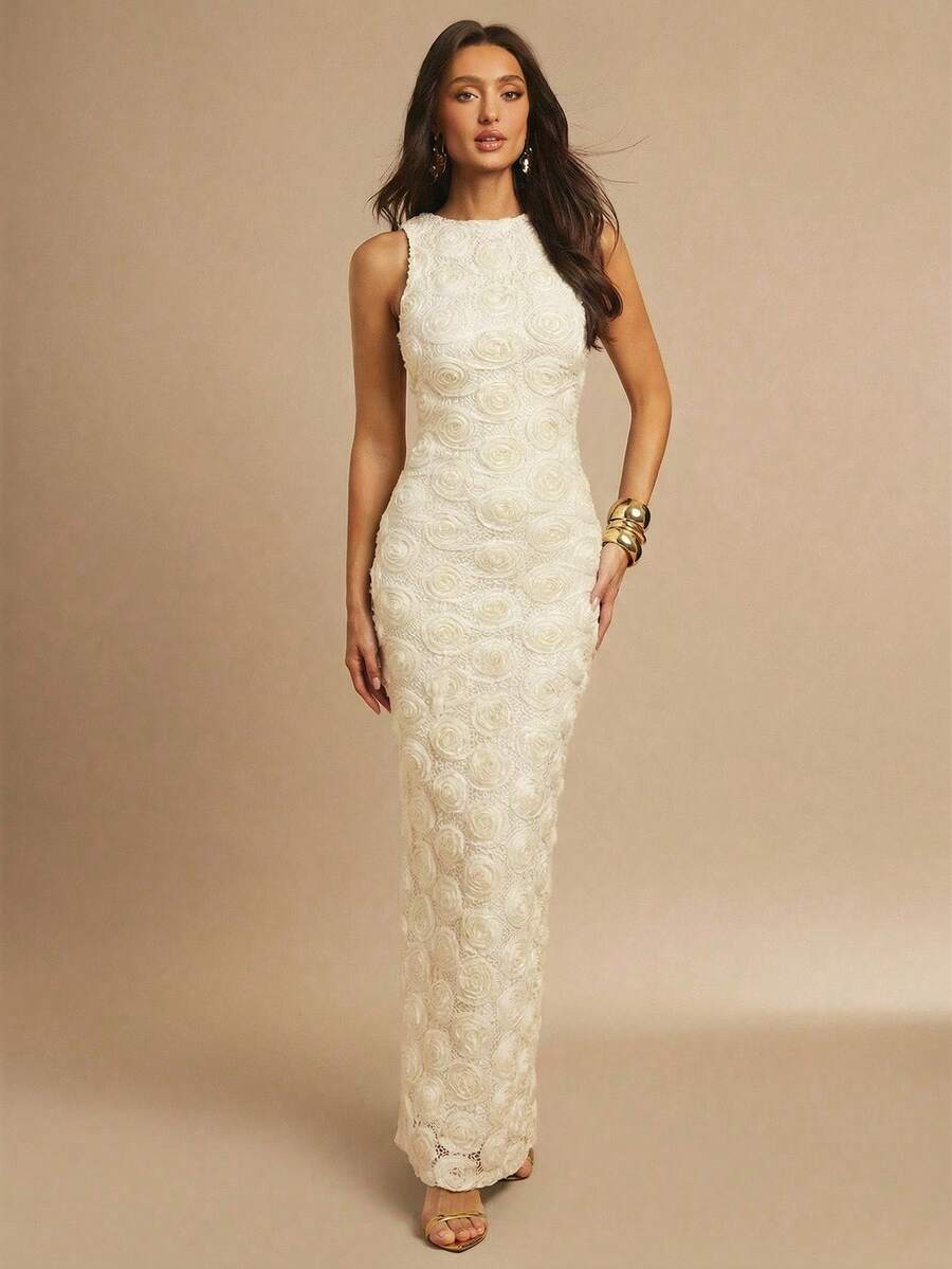 Vestido sin mangas con estampado floral
