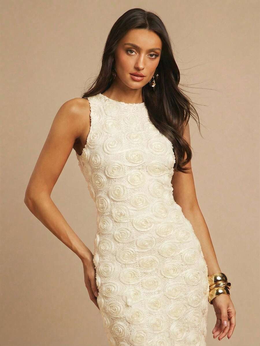 Vestido sin mangas con estampado floral