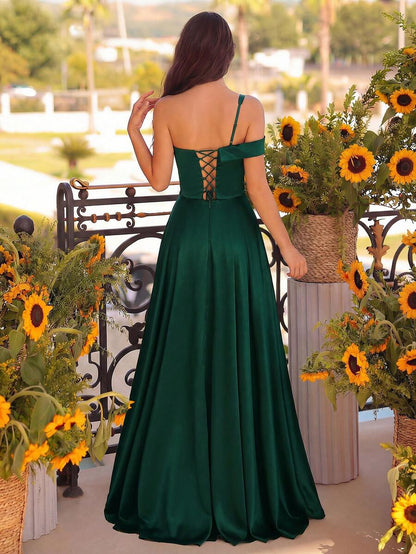 Vestido Largo Asimétrico para la Noche