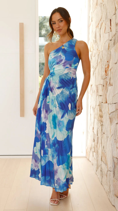 Elegante vestido largo con aberturas