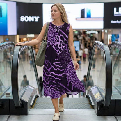Vestido con estampado de leopardo